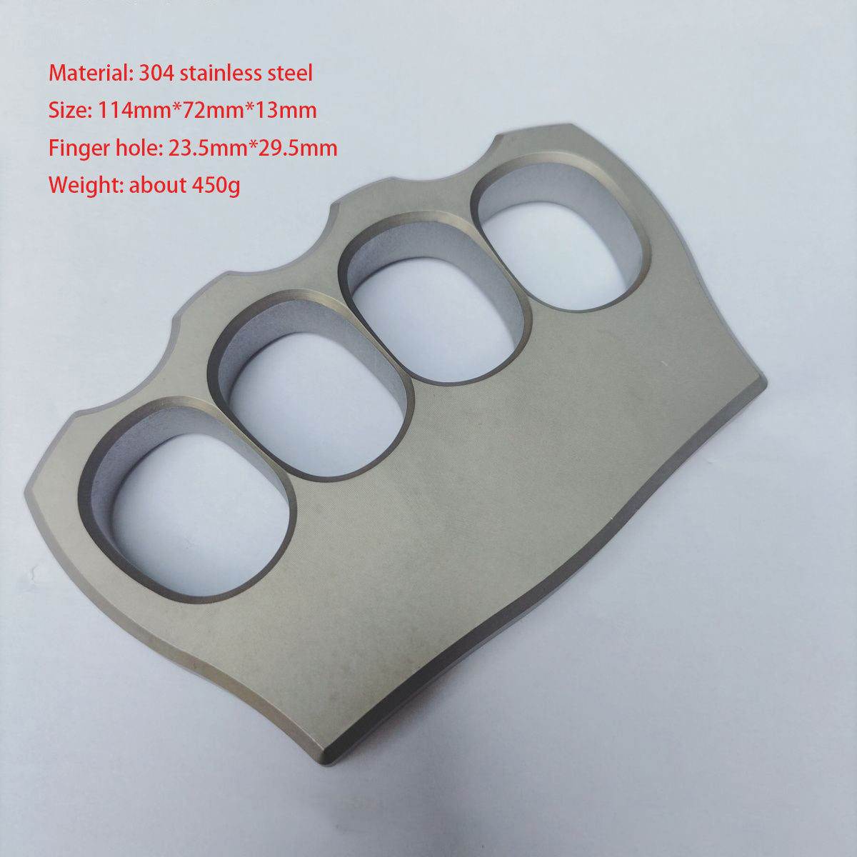 Outdoor 304 Stainless Steel Wave Silver Knuckle Dusters