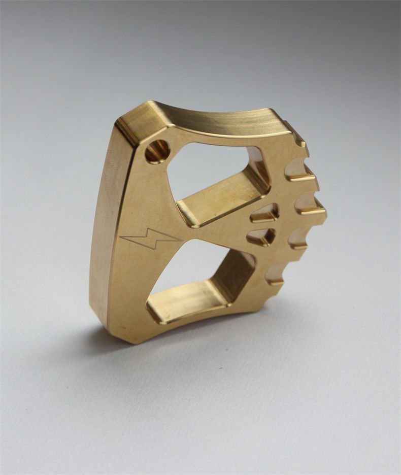 Creative Two Hole Brass Mini Backpack Outdoor Keychain EDC Tool