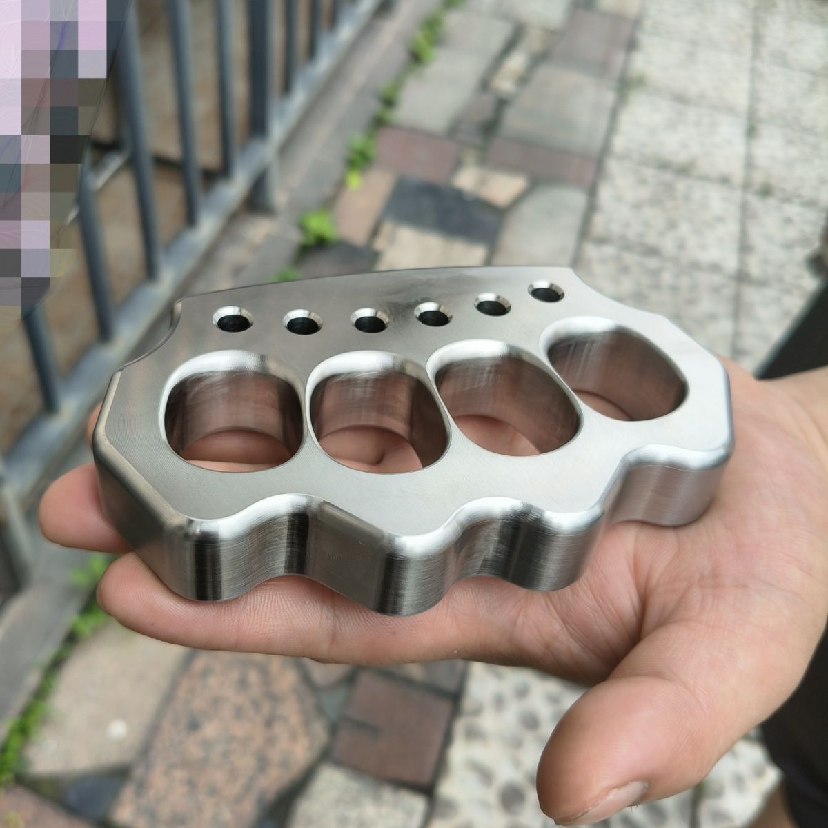 Thickened Steel Four-hole Outdoor Tool