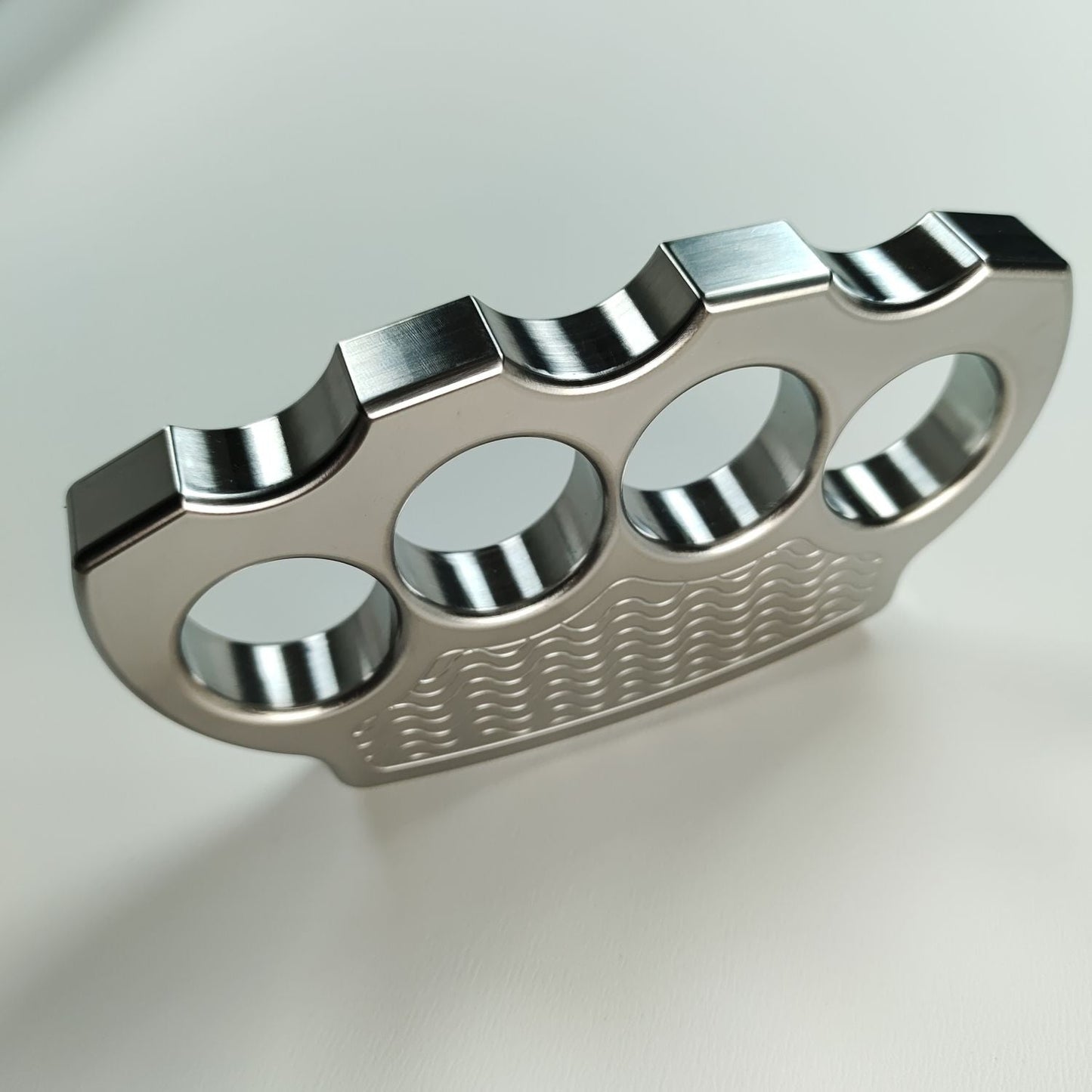 Steel Corrugated Skull Pattern Large Hole Bottle Opener EDC Tool