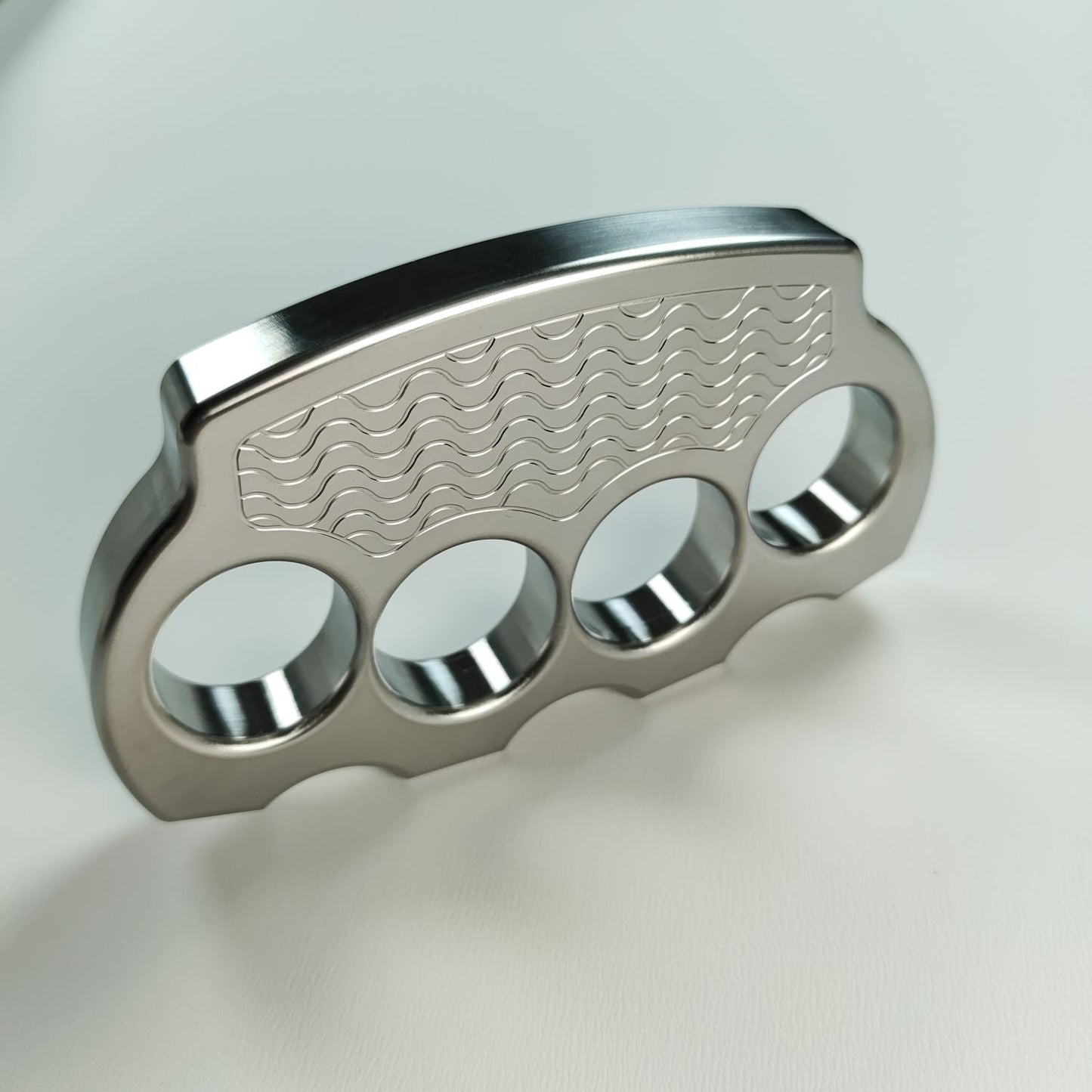 Steel Corrugated Skull Pattern Large Hole Bottle Opener EDC Tool