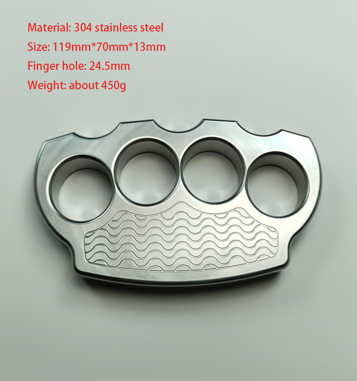 Steel Corrugated Skull Pattern Large Hole Bottle Opener EDC Tool