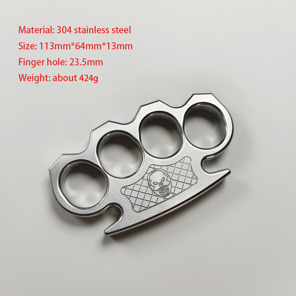 Steel Corrugated Skull Pattern Large Hole Bottle Opener EDC Tool