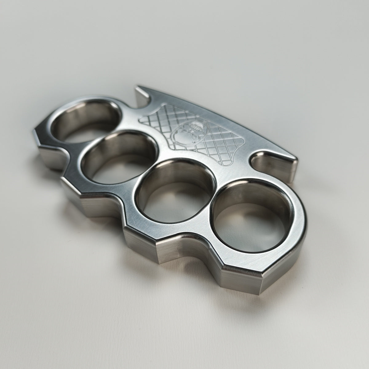 Steel Corrugated Skull Pattern Large Hole Bottle Opener EDC Tool