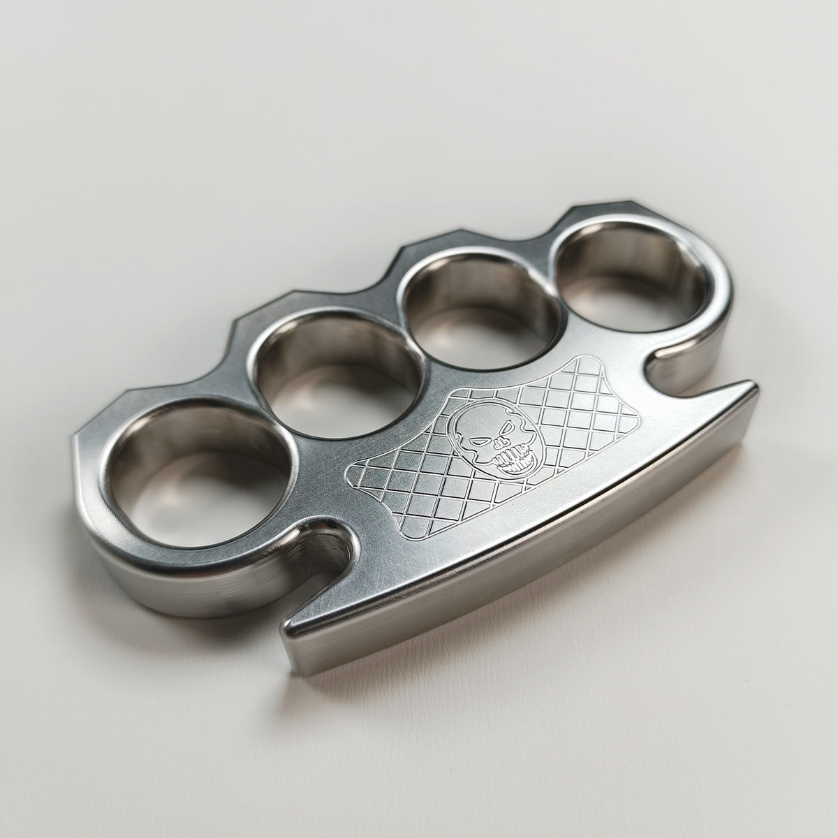 Steel Corrugated Skull Pattern Large Hole Bottle Opener EDC Tool
