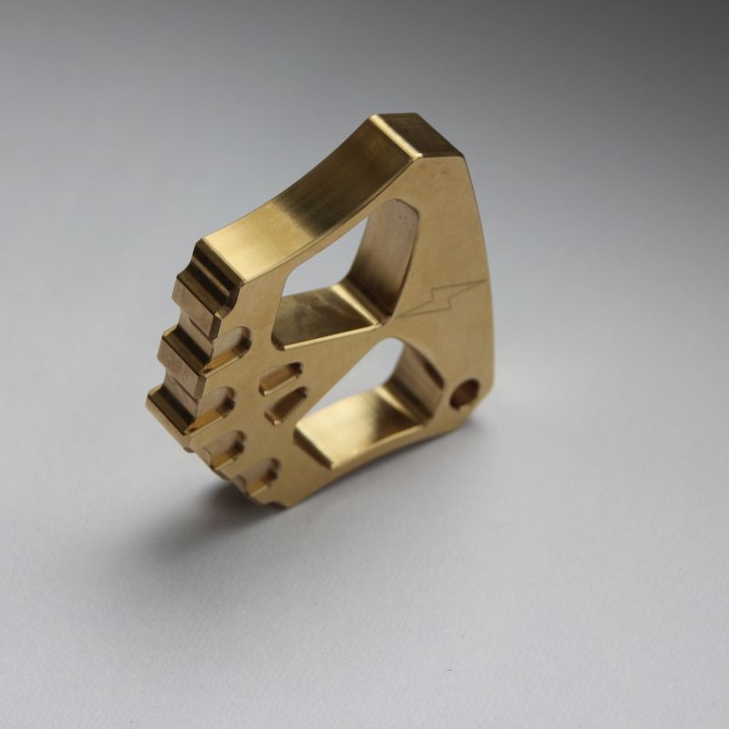 Creative Two Hole Brass Mini Backpack Outdoor Keychain EDC Tool