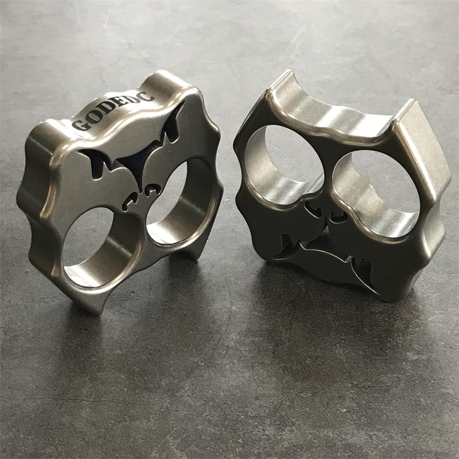 GODEDC Titanium TC21 Dog Head Two Hole Outdoor Tool