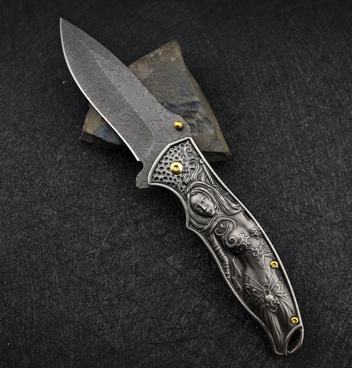 Female God Handle Folding Outdoor Pocket EDC Tool