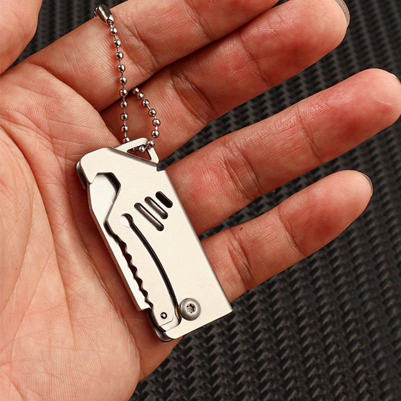 Mini Folding Keychain Pendant Bottle Opener EDC Tool