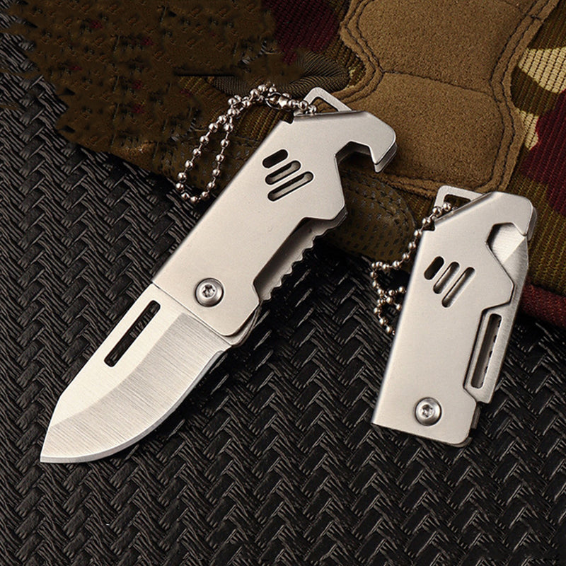 Mini Folding Keychain Pendant Bottle Opener EDC Tool