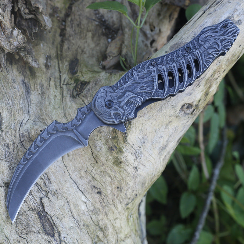 Embossed Folding Outdoor Pocket Tool with Stone Washing Surface