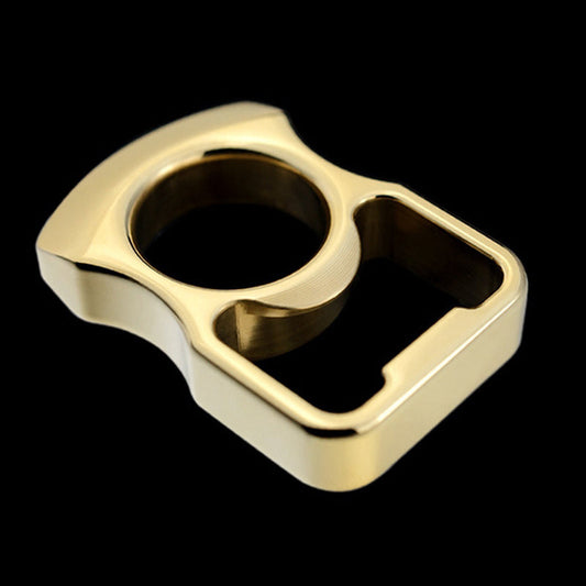 Round arc brass outdoor portable edc bottle opener
