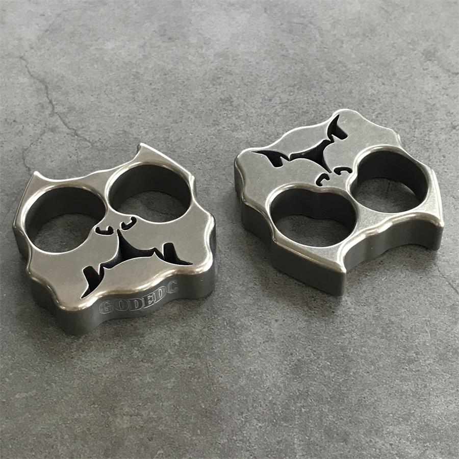 GODEDC Titanium TC21 Dog Head Two Hole Outdoor Tool
