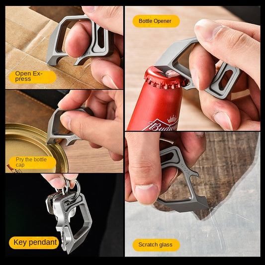 Multifunctional Pendant Titanium Bottle Opener Outdoor Tool