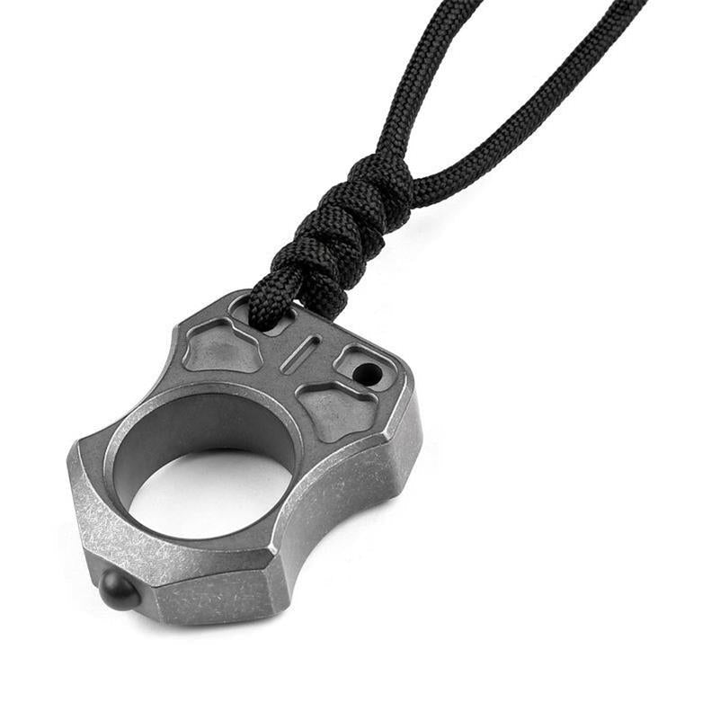 Handmade Titanium Portable Single Hole Creative EDC Outdoor Keychain Backpack Tool