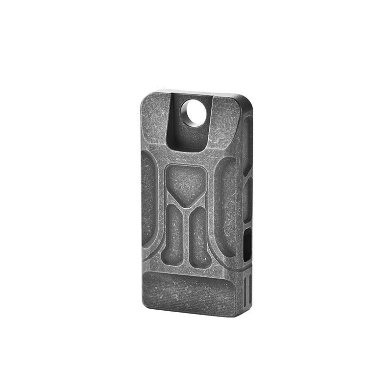 Titanium Pendant Whistle Double Barrel