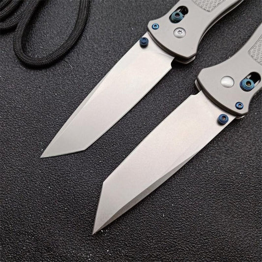 BM537GY M390 Steel Titanium Alloy Handle Outdoor Folding Knife
