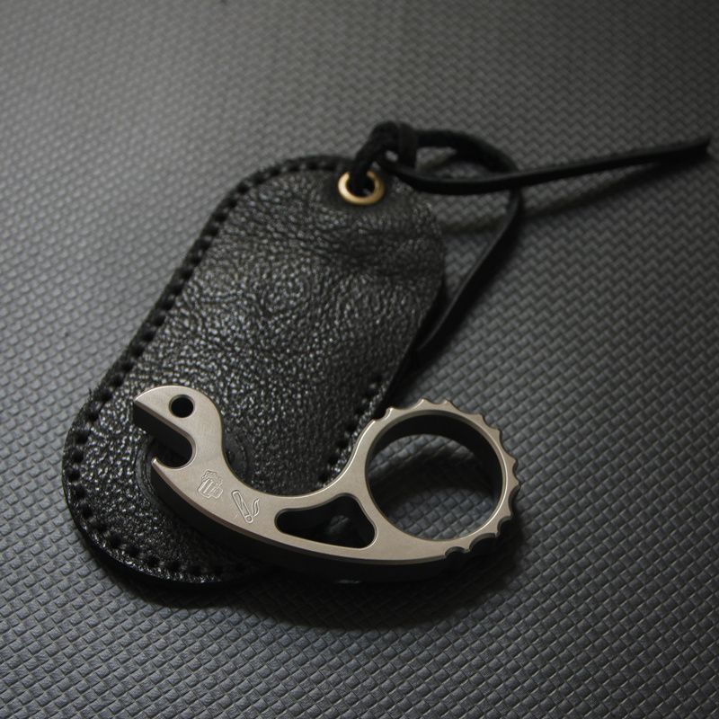 Titanium Alloy Snail Multi-function Bottle Opener Keychain Backpack EDC Tool