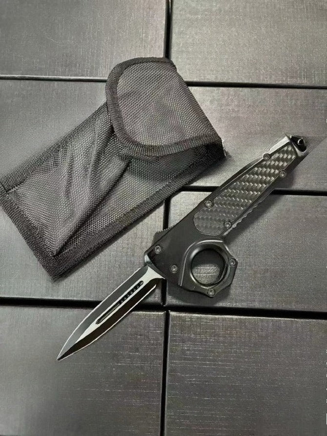 MT Zinc Alloy Carbon Brazing Material Single-Hole Outdoor Portable Knife