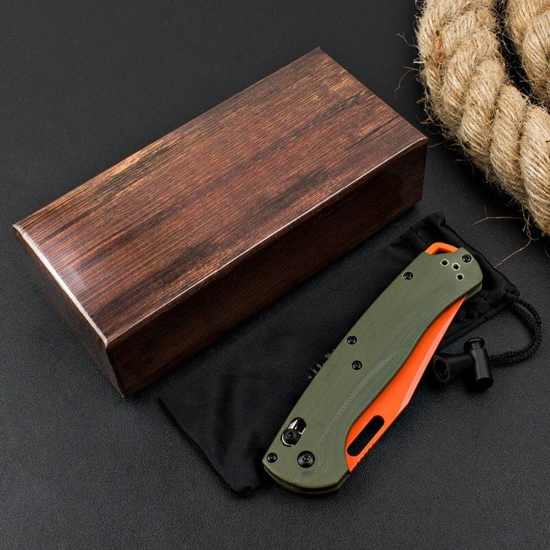BM15535 Green G10 Handle Outdoor Folding Knife