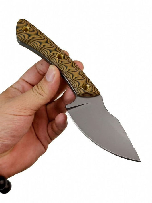 Mini Dual-tone G10 Titanium-plated USA-10 Steel Outdoor Knife