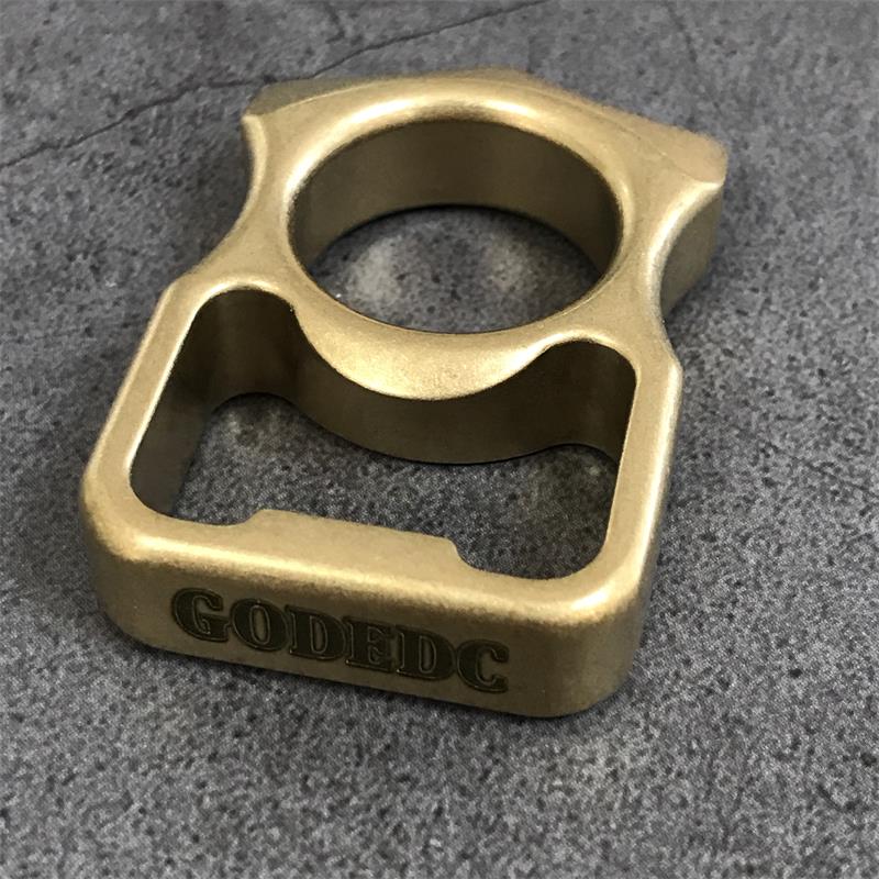GOODEDC Stonewashed Brass Bottle Opening EDC Keychain Tool