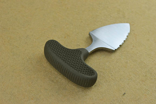 Rubber handle 440 sanding surface outdoor EDC Knife