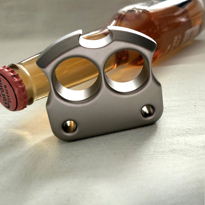 Multifunctional Light Weight Two Hole Titanium Alloy Bottle Opener Easy To Carry