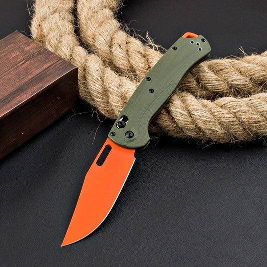 BM15535 Green G10 Handle Outdoor Folding Knife
