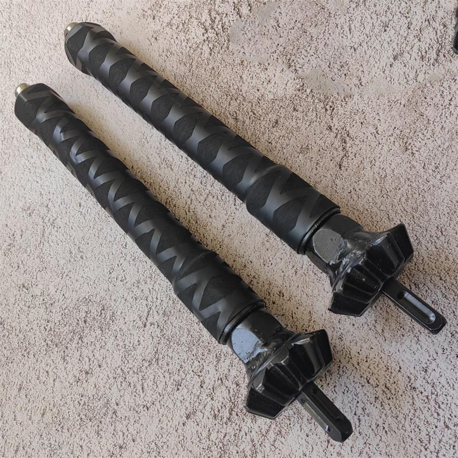 Multifunctional 2-in-1 Rubber Handle 2PCS Black Outdoor Tools