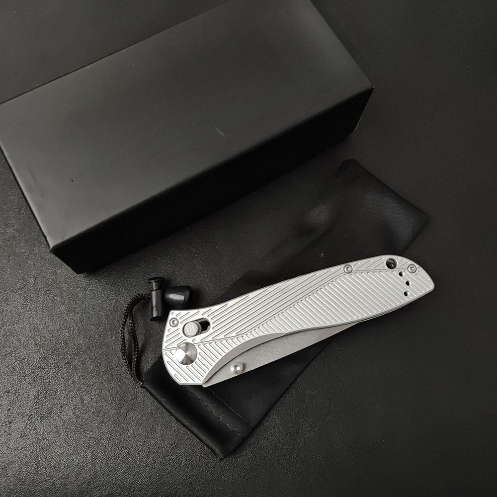 BM710 White Aluminum Alloy Handle Folding Knife9
