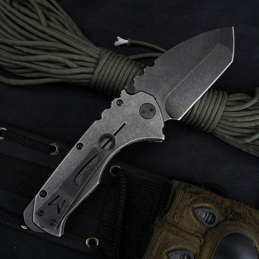 Outdoor Folding 9cr18mov Stonewash Steel G10 Handle Camping Pocket Knife