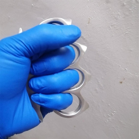 304 Stainless Steel Four Hole Outdoor Knuckle Dusters - Angular duster