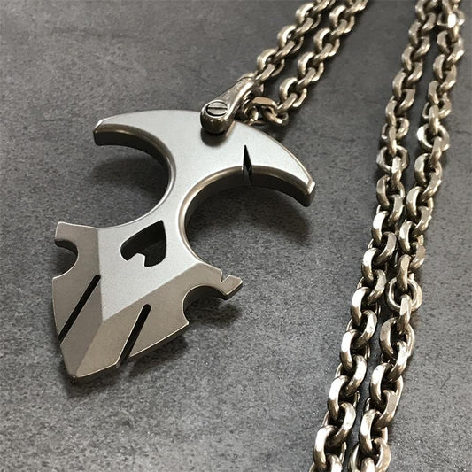 TC21 titanium knuckle duster hanging by chain