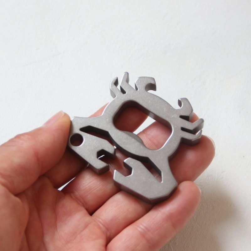 Titanium Crab Bottle Opener EDC Keychain Backpack Tool
