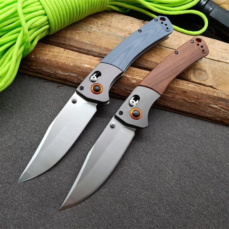 BM15080 G10 Handle and Sandalwood Handle Outdoor Folding Knife