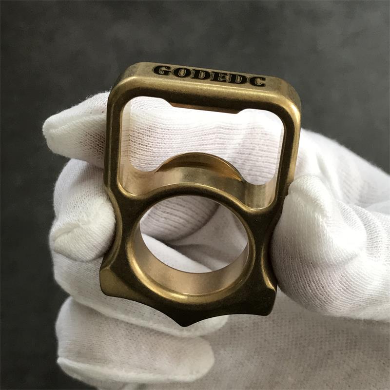 GOODEDC Stonewashed Brass Bottle Opening EDC Keychain Tool