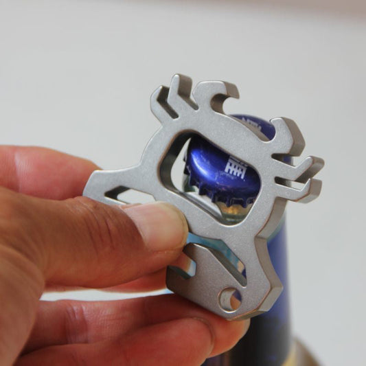 Titanium Crab Bottle Opener EDC Keychain Backpack Tool