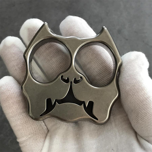 Dog Head Titanium Backpack Tool Two-hole Outdoor EDC Keychain Easy Carry