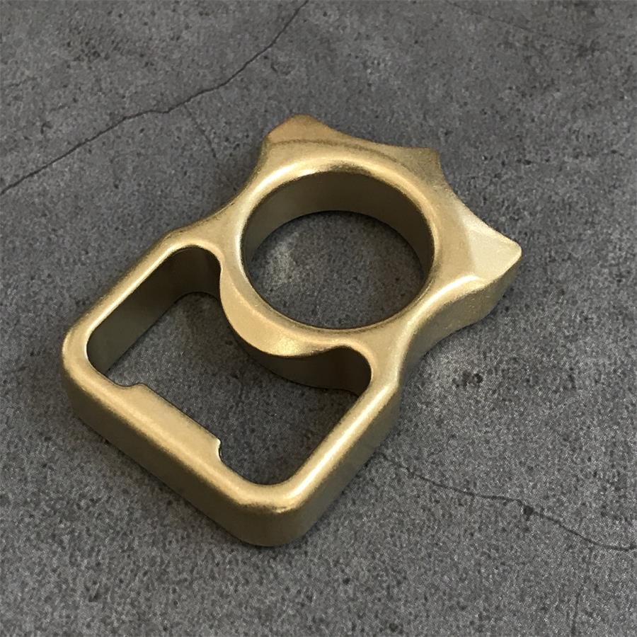 Stonewashed Brass Bottle Opening EDC Keychain Backpack EDC Tool
