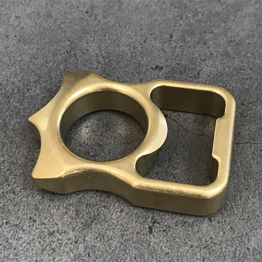 Stonewashed Brass Bottle Opening EDC Keychain Backpack EDC Tool