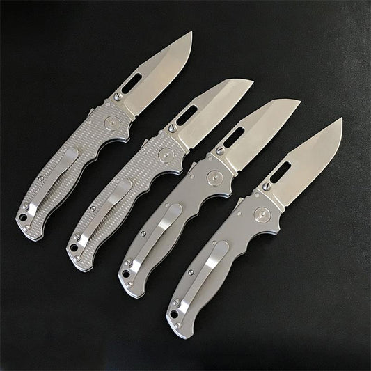 Outdoor Titanium Alloy Folding Silver Pocket Tool