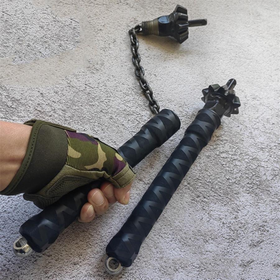 Multifunctional 2-in-1 Rubber Handle 2PCS Black Outdoor Tools