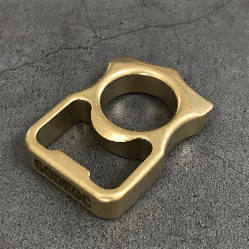 GOODEDC Stonewashed Brass Bottle Opening EDC Keychain Tool