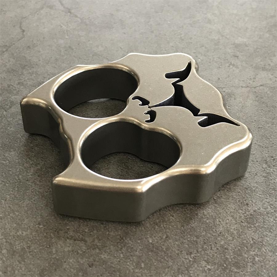 Dog Head Titanium Backpack Tool Two-hole Outdoor EDC Keychain Easy Carry