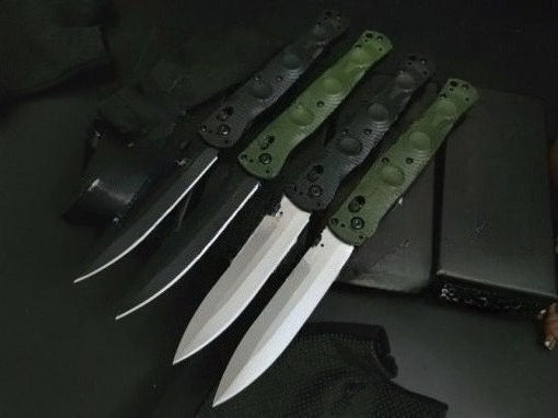 BM391 Nylon Fiberglass Plastic Handle D2 Steel Outdoor Folding Knife