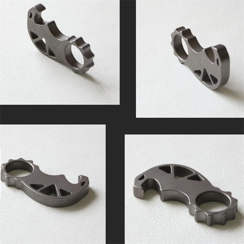 Titanium Monster Bottle Opener Multi-Function Keychain EDC Backpack Tool