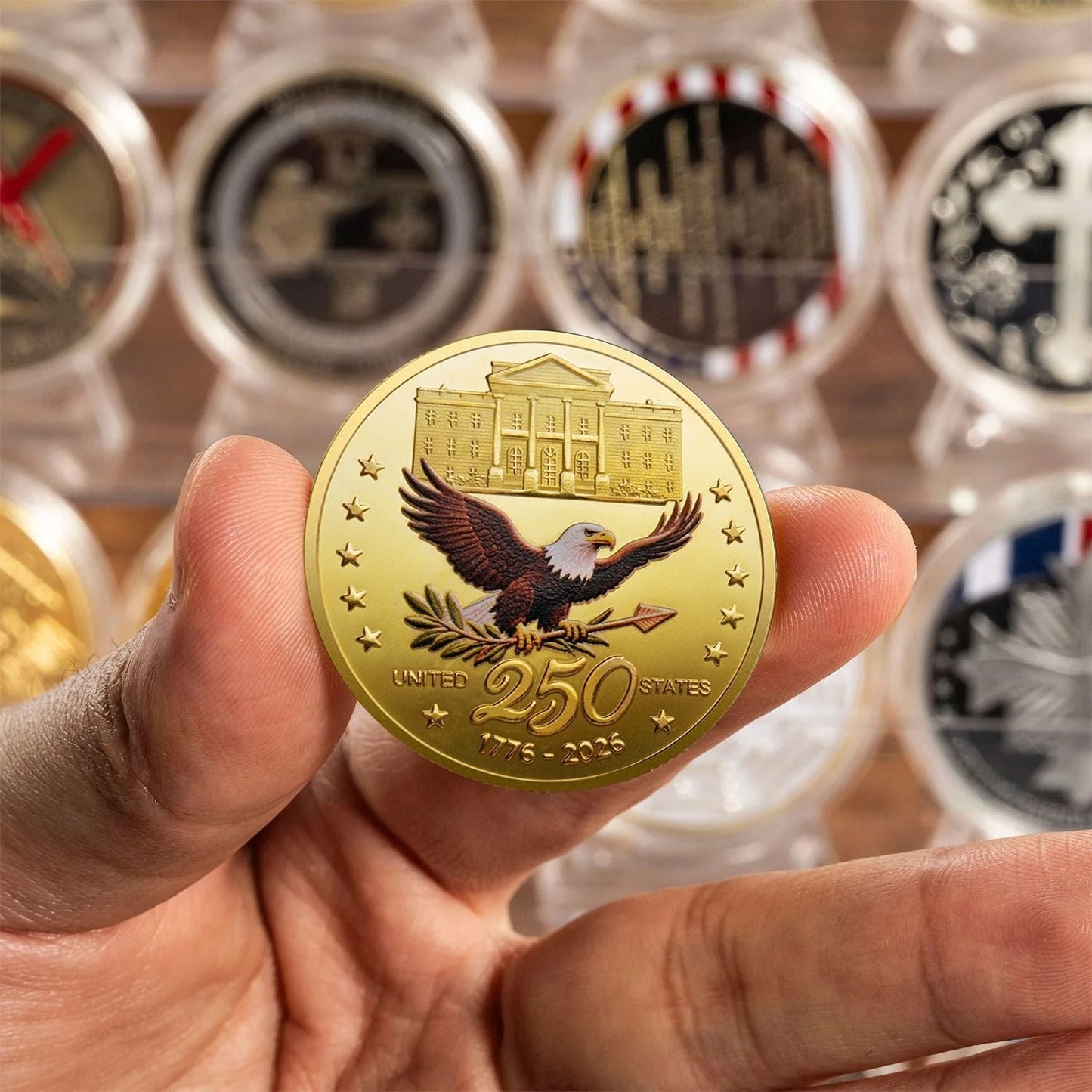 Gold-Plated Statue of Liberty Coin – United States 250th Anniversary Keepsake