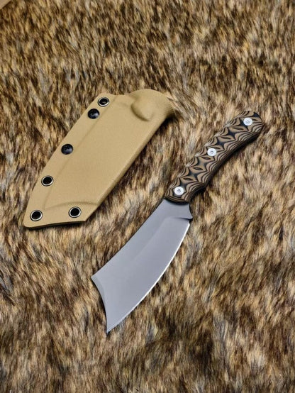 USA-10 Steel Dual-tone G10 Sand-colored K-sheath Outdoor Knife