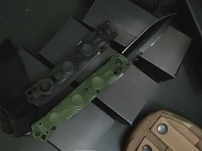 BM391 D2 Steel Nylon Fiberglass Plastic Handle Folding Outdoor Knife
